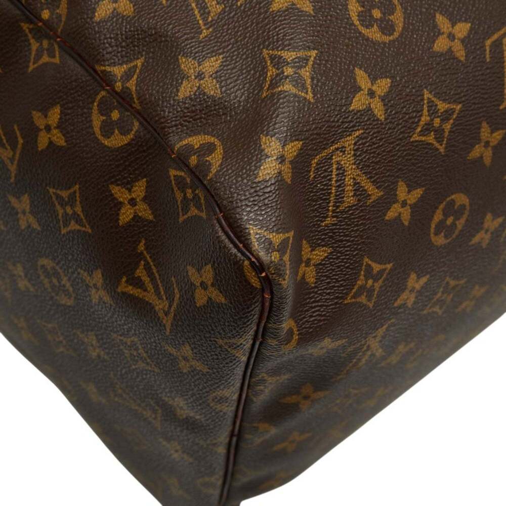 LOUIS VUITTON Authentic Brown Monogram Leather Keepall 55 Boston Bag - Picture 7 of 13
